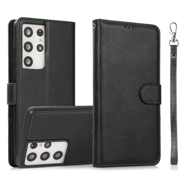 Samsung Galaxy S22 Plus 2-i-1 Magnetisk Pung Etui Sort black