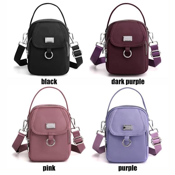 Mini skuldertaske Dame håndtasker Messenger Bag D dark purple