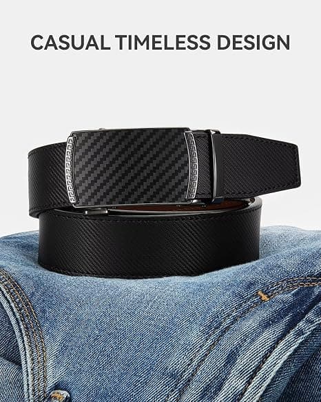 Bælter til mænd - Nitte læderbælte til mænd 120 cm til jeans - Passer overalt
