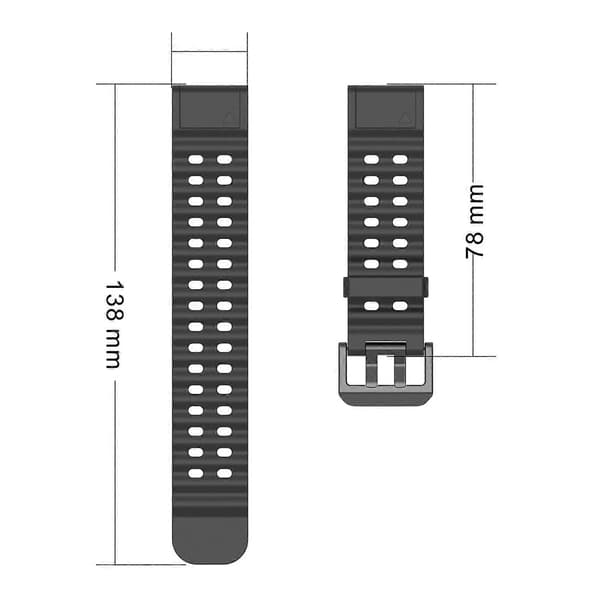 Type B 26mm silikonerem til Garmin Fenix 8 51mm/Enduro 3/Enduro 2 Quick Release Ocean urrem Style B