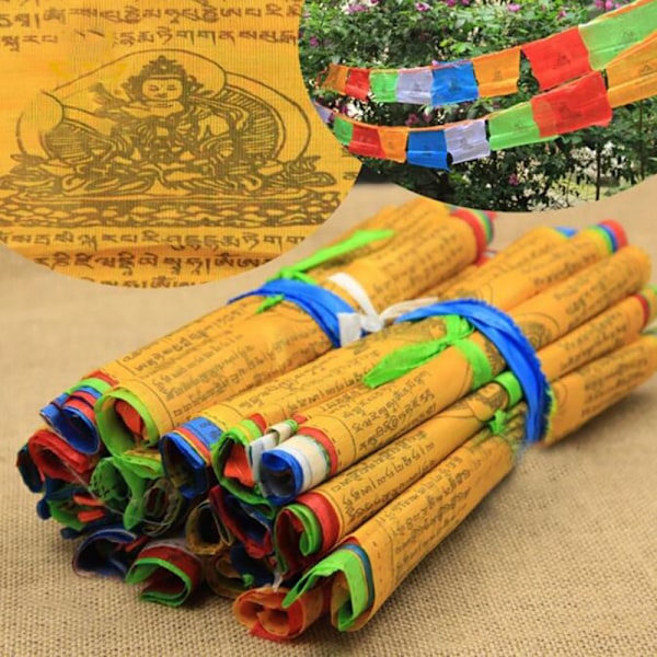 5M Religiösa flaggor Tibetanska buddhistiska tillbehör Färg Tibet Banne