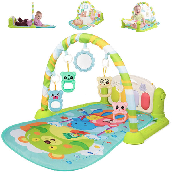 Musical Baby Gyms Lekmattor, Musical Activity Mat Piano Baby Lek Gym Tummy Time Vadderad matta för toddler baby