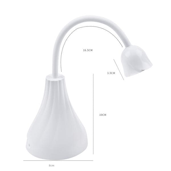 UV LED neglelampe, Mini Lotus håndfri roterende lampe til negle