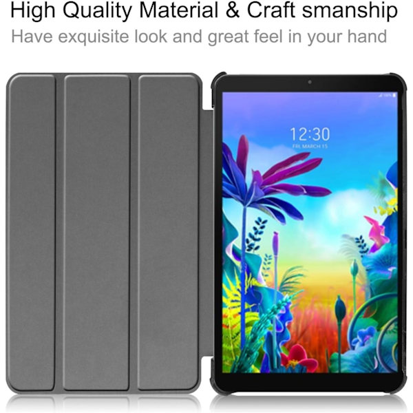 LG G Pad 5 10.1 Fodral, Smart Case Trifold Stativ Slim Lätt Fodral Cover för LG G Pad 5 10.1 Tum Tablet 2019 Release, Modell:LM-T600L