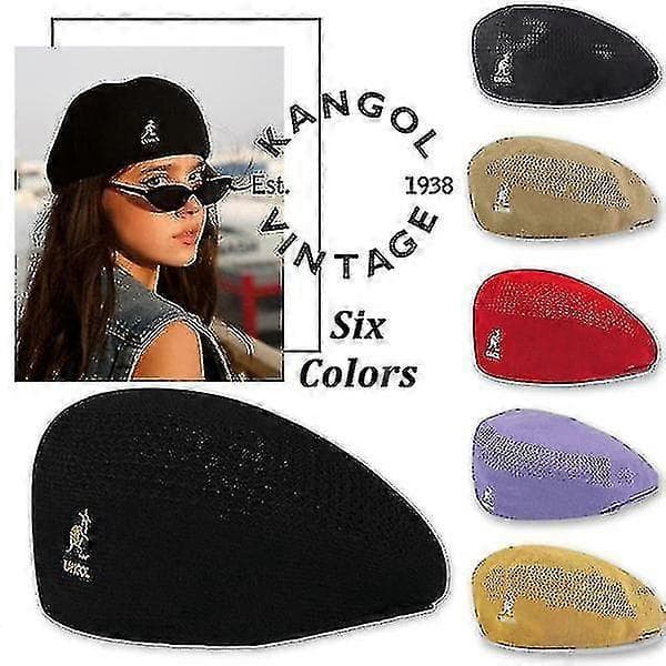 2023 Ny Kangol Beret Mesh Cap Britisk Retrohatt khaki