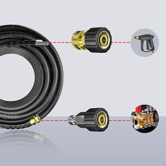 Pressure Washer Adapter Set - M22 14mm to 3/8-inch Quick Connect - 5000 PSI Universal Coupling Kit for Hose and Gun - Leak-Proof