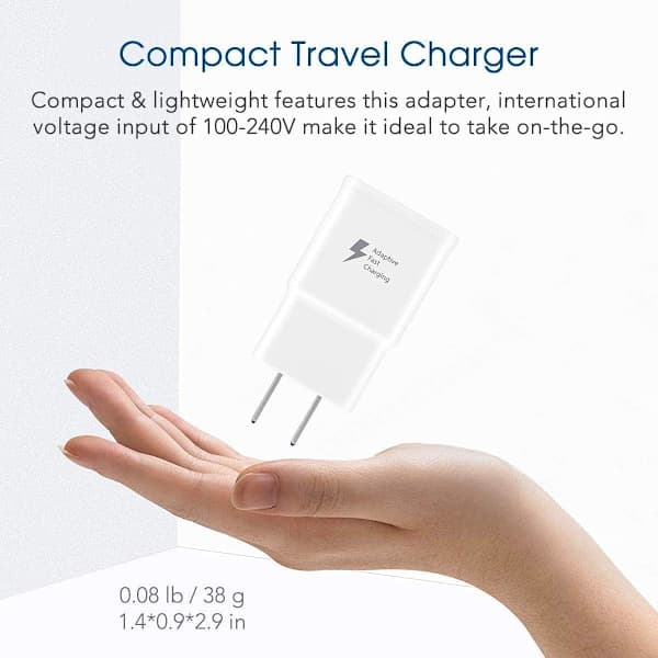 Samsung adaptiv snabbladdande USB-väggladdare för Samsung Galaxy