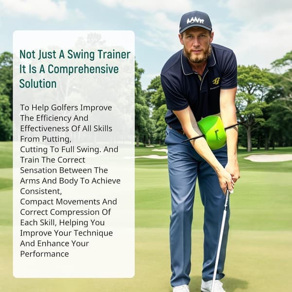 Golf Training Aid Golf Swing Trainer for Correcting Posture and Technique Golf Training Tool. Green Green
