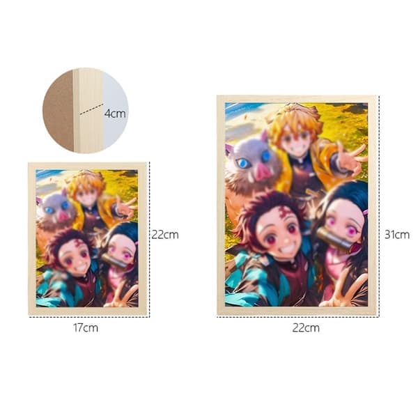 K-POP Demon Hunter Anime-inspired LED Light Box - Decorative Shadow Lamp for Bedroom and Gift