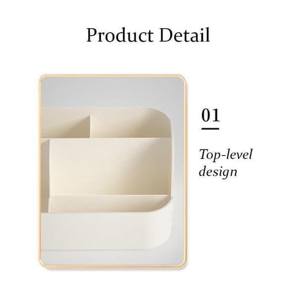 Storage Box with Drawers, for Office Supplies, Cosmetics, Multifunctional Desktop Holder, White