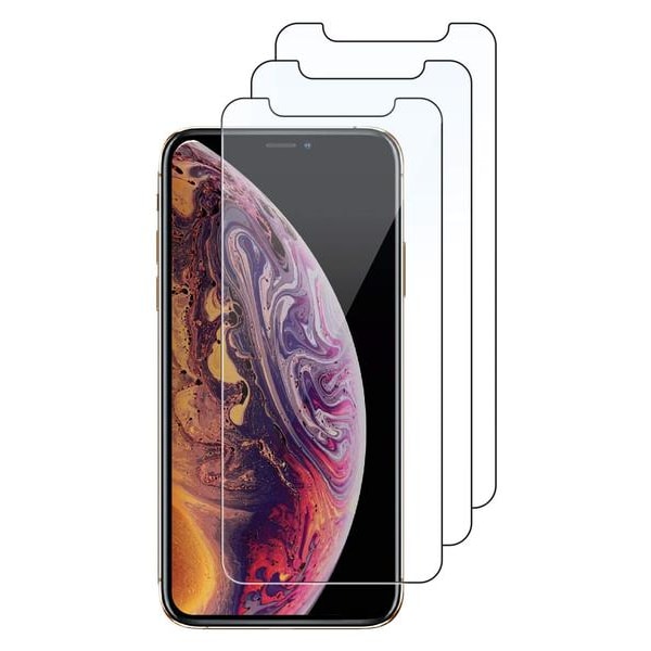 3-Pack Härdat Glas Skärmskydd för iPhone Xs Max