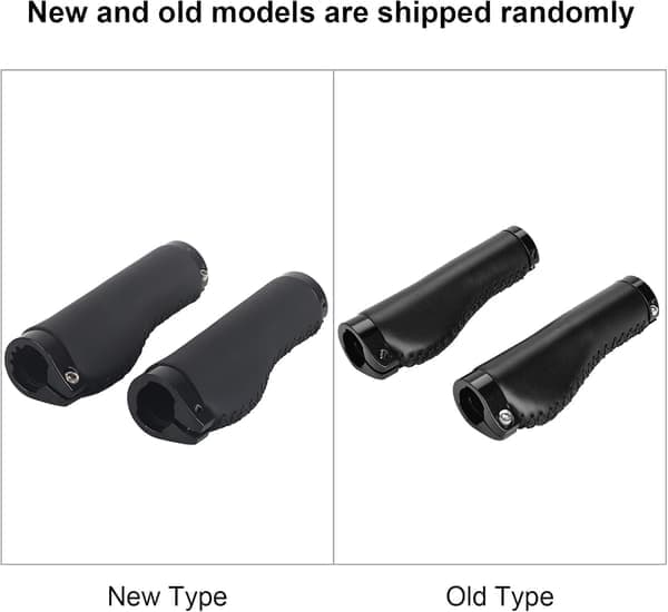 Leather Handle Locking PU Handlebar Grips Handle End Holding Locking Grips for Mountain Bike (Black)