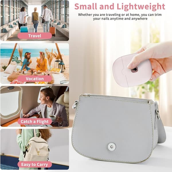 Electric Nail Clipper - Model 2026 Automatic Electric Nail Trimmer with LED Light and Clip Collector