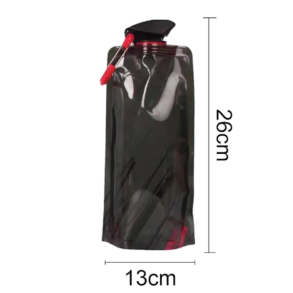 3-pack 700 ml hopfällbar vattenflaska för utomhussporter, BPA-fri, återanvändbar, läckagesäker hopfällbar dricksvattenflaska, bärbar för camping, sport eller vandring