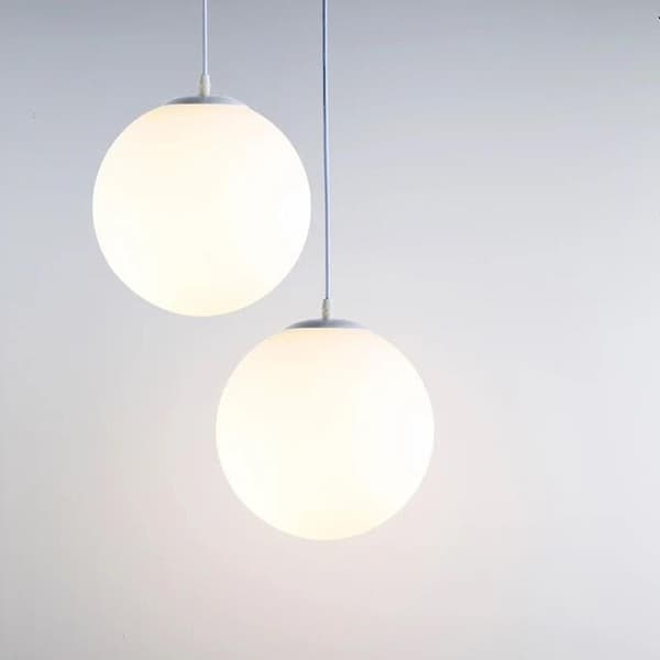 Matt White Globe Glass Shade Replacement Round Part Lamp Fixture 13.8cm