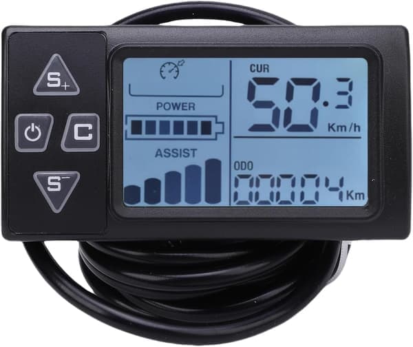 Elektrisk cykel LCD-display S861 Elektrisk scooter speedometer LCD-panel skærmudskiftning med SM-stik til cykelmodifikation