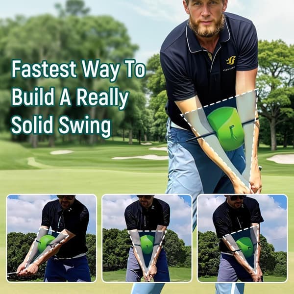 Golf Training Aid Golf Swing Trainer for Correcting Posture and Technique Golf Training Tool. Green Green