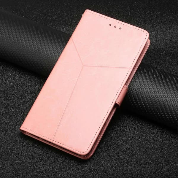 For Motorola Moto G56 5G HT01 Y-shaped Patterned Flip Leather Case Pink
