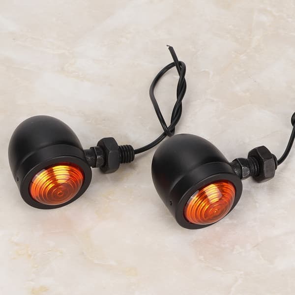 Retro metalliska motorcykelblinkers - Set om 2 0.2