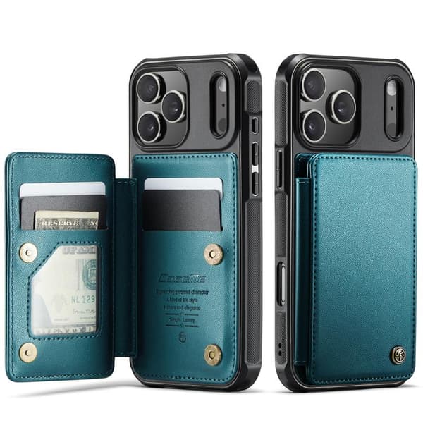 iPhone 17 Pro Max Fodral med Korthållare Grön