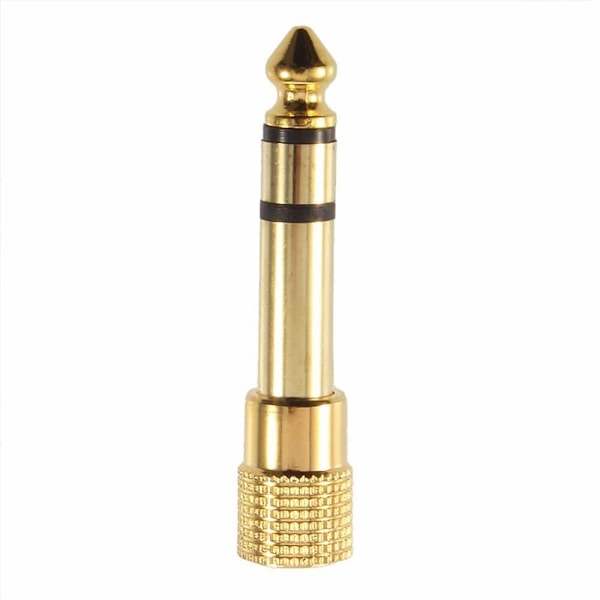3,5mm Hona till 6,5mm Hane Adapter Guld