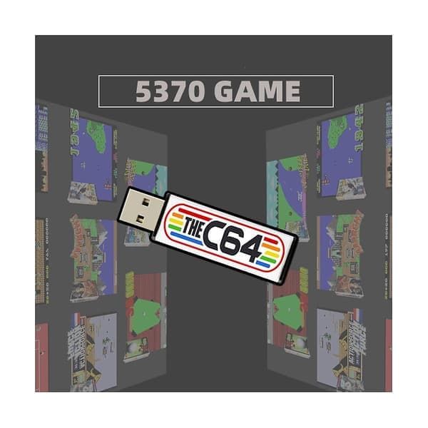 USB-minne för C64 Mini Retro Spelkonsol Plug and Play USB-minne U Disk Spelskiva med 5370 spel
