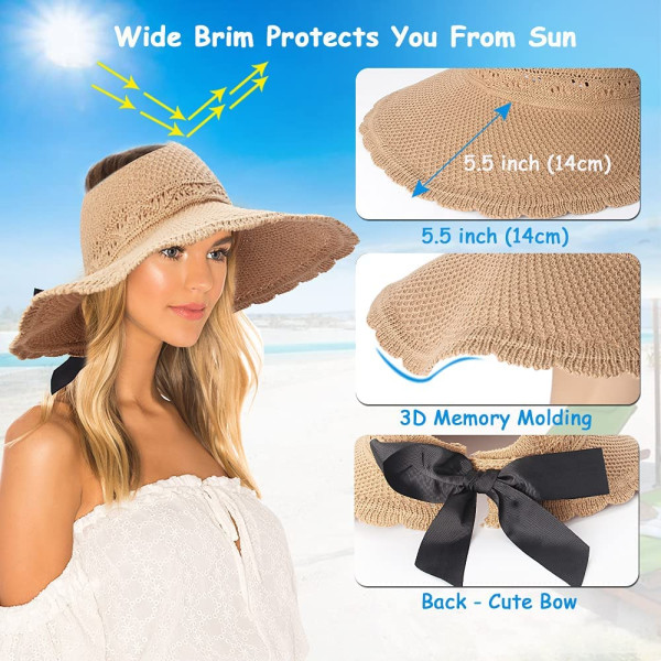 UPF 50 Solhattar Bred Brätte Sommar Mesh UV-skydd Safarihatt