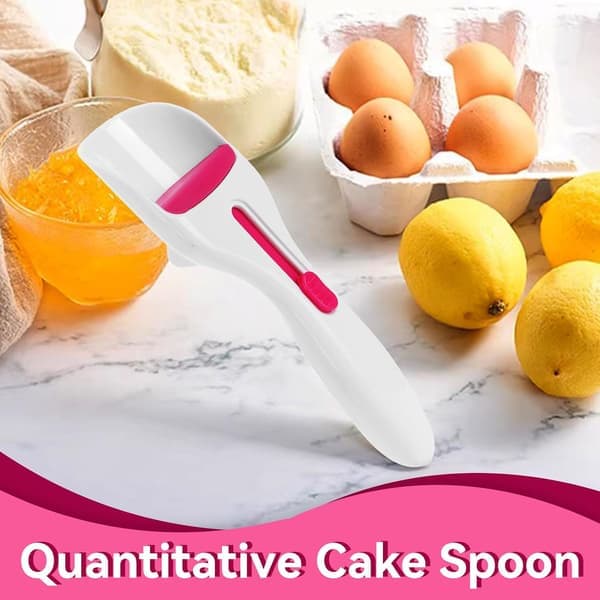 Muffin Batter Spoon, Muffin Batter Scoop with Push Button, Baking Spoon for Baking, Pastries and Cake Decoration