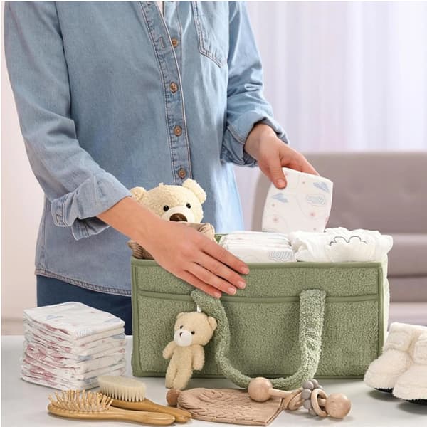 Baby Diaper Organizer Changing Table Organizer Nursery Diaper Storage Basket for Diapers