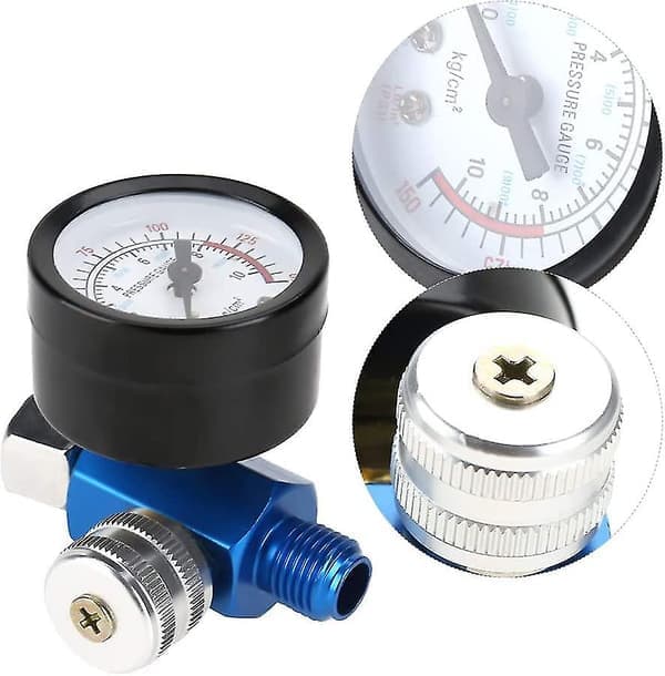 Regulatorkompressor, lufttrycksregulator Regulator 1/4 sprutpistol lufttrycksregulator tryckmätare pneumatiska verktygstillbehör