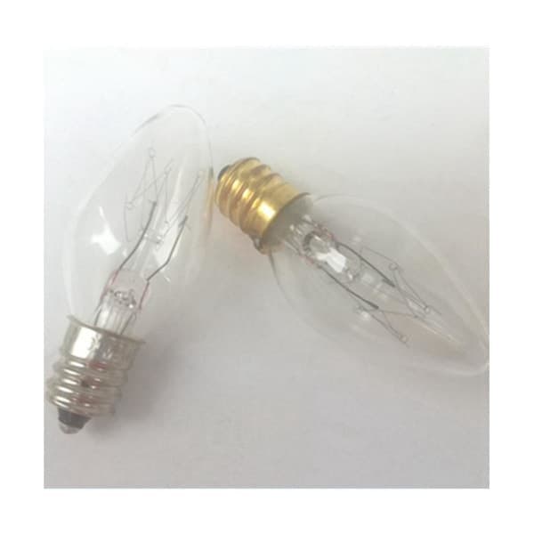 20 stk. 7 Watt C7 E12 Natlampe og Saltlampe erstatningspærer, Klare Glaspærer