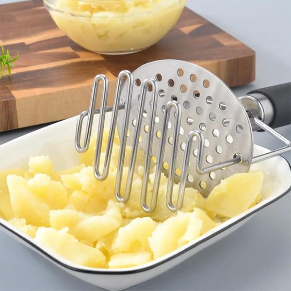 Manual Double-Layer Stainless Steel Potato Masher, Kitchen Press, Cooking Tool
