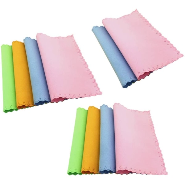 10-pack söta flerfärgade rengöringsdukar i mikrofiber för rengöring av linser, glasögon, solglasögon och mobiltelefon