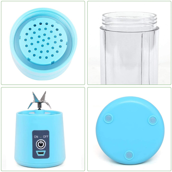 Bärbar blender , USB uppladdningsbar blender i personlig storlek med 6 blad för shakes och smoothies, blender med 13 oz Jucie Cup för