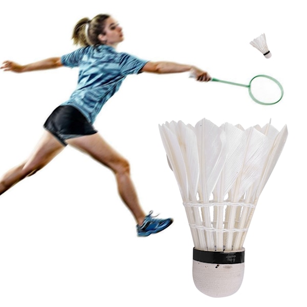 3 st Badmintonbollar i gåsfjäder för träning