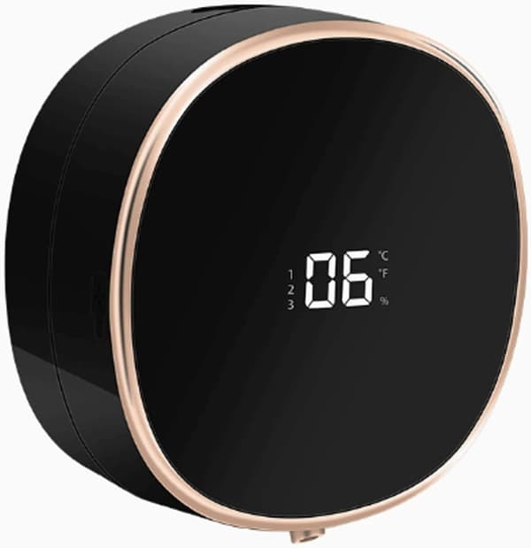 Sæbedispenser - Automatisk sæbedispenser - håndsæbedispenser - kontaktfri - USB C genopladelig - vægmonteret - til badeværelse - køkken - sort