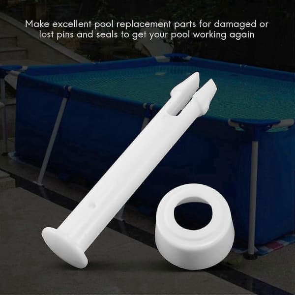 24-bens ABS poolstik, 6 cm/2,36 tommer tætningssæt, til Intex pool reservedele.