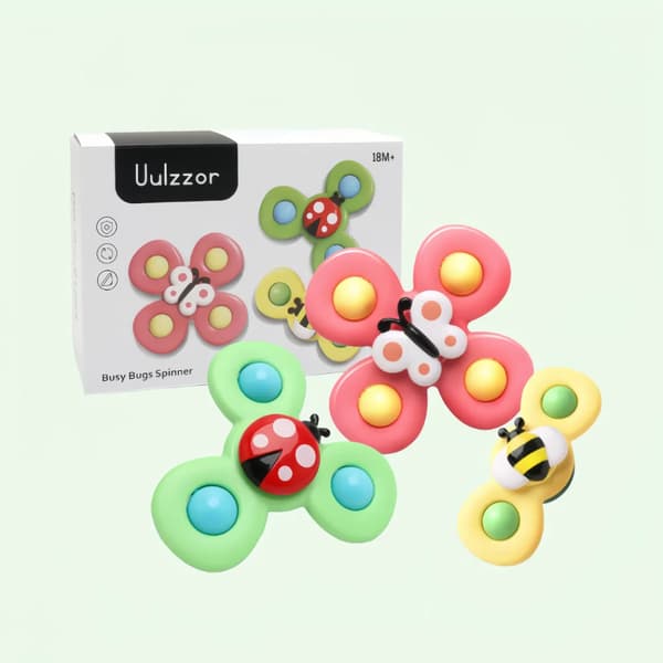 3 kpl - Fidget Spinner imukupilla lapsille - Monivärinen pyörivä lelu, pyörimisen iloa