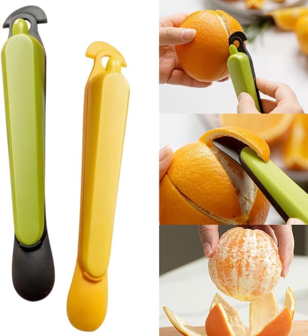 2-pak appelsin- og citrusfrugtskrællere, brugervenlige citron- og grapefrugtskrællere, køkkenredskaber.