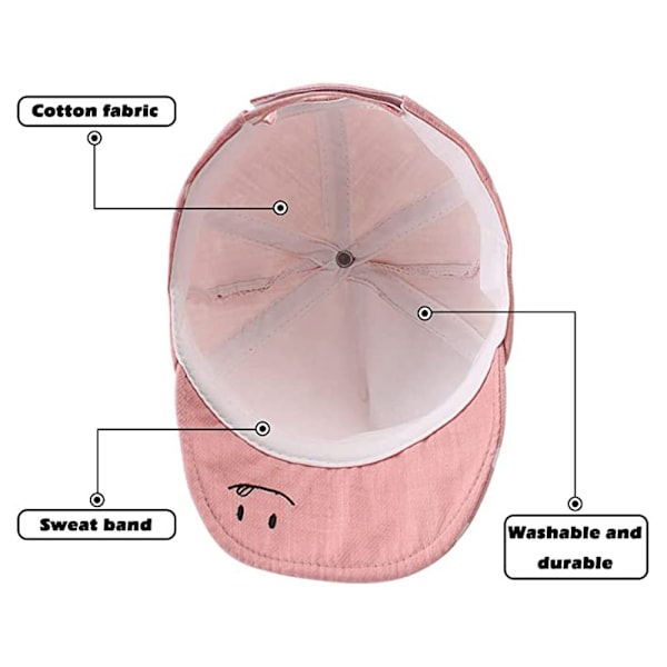 Baby Boy Baseball Cap Toddler Striped Sunhat Newborn Baseball Hats för 6 månader till 18 månader Gul