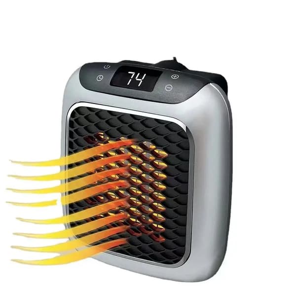 Electric Heater for Home, Adjustable Thermostat, Remote Control, Small Square Design 800W Heater