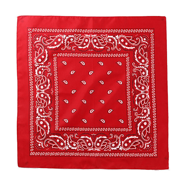 Bandana / Scarf med Paisleymönster - Välj färg Svart one size Svart