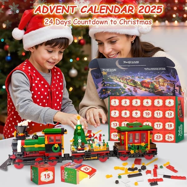Christmas Countdown Hand-Tear Blind Box Calendar Three-Layer Building Blocks Children's DIY Creative Toys C C