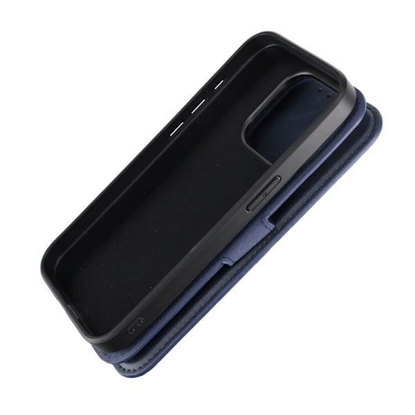 iPhone 15 Pro Plånboksfodral Magnet Rvelon - Blå Marinblå