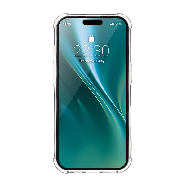 iPhone 16 Plus Mobilskal Stöttåligt med Korthållare - Transparent Transparent