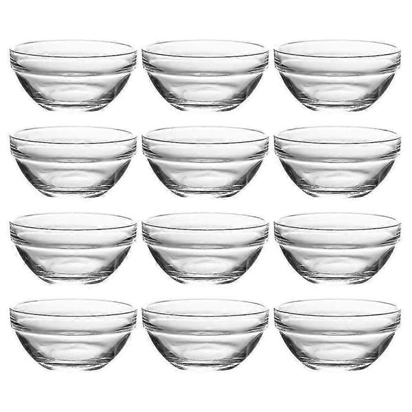 Små transparente glasskåle 12 styk