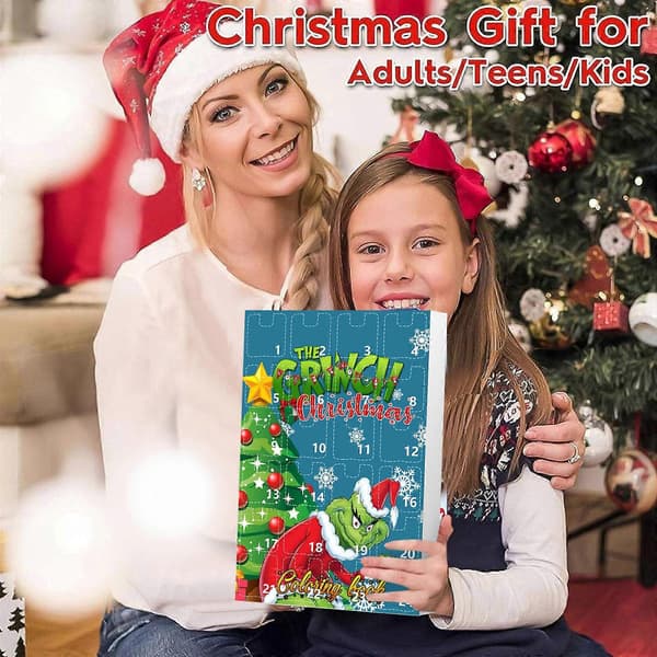 Julekalender blind boks nedtælling 24 dage kalender blind boks træ vedhæng Grinch blind boks