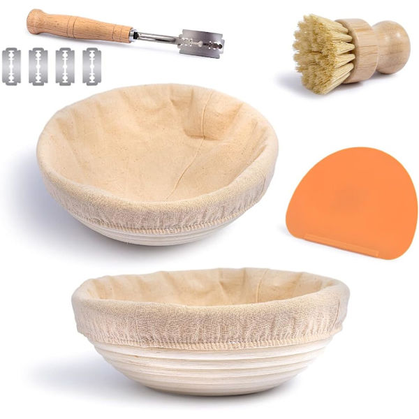 Brödprovningskorg Set med 1, Oval Cane Surdegskorgar