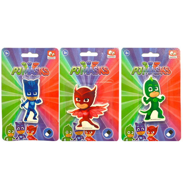 3-Pack PJ Masks Pyjamashjältarna Suddgummi Erasers multifärg