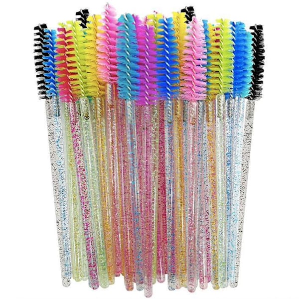 10-Pack Ögonfransborstar, Fransborste, Mascaraborste Ljusrosa